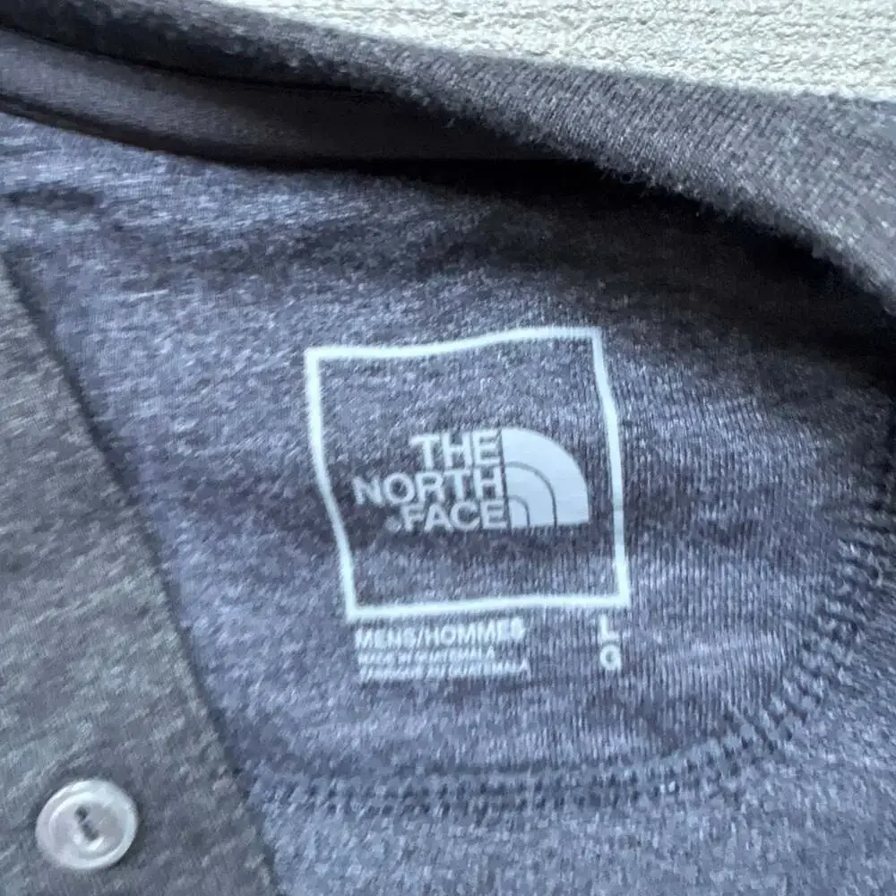 The North Face Men's Long Sleeve Henley Shirt Charcoal Heather Gray